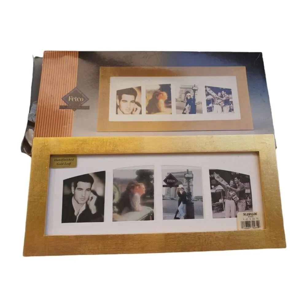 Fetco NWT Photo Frame Hand finished Gold Leaf 4.25